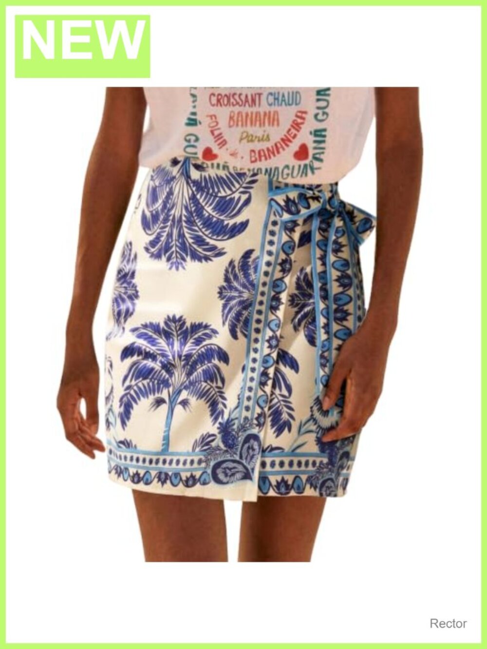 Womens Floral Wrap Mini Skirt High Waist A-Line Tie Side Polyester Spandex
